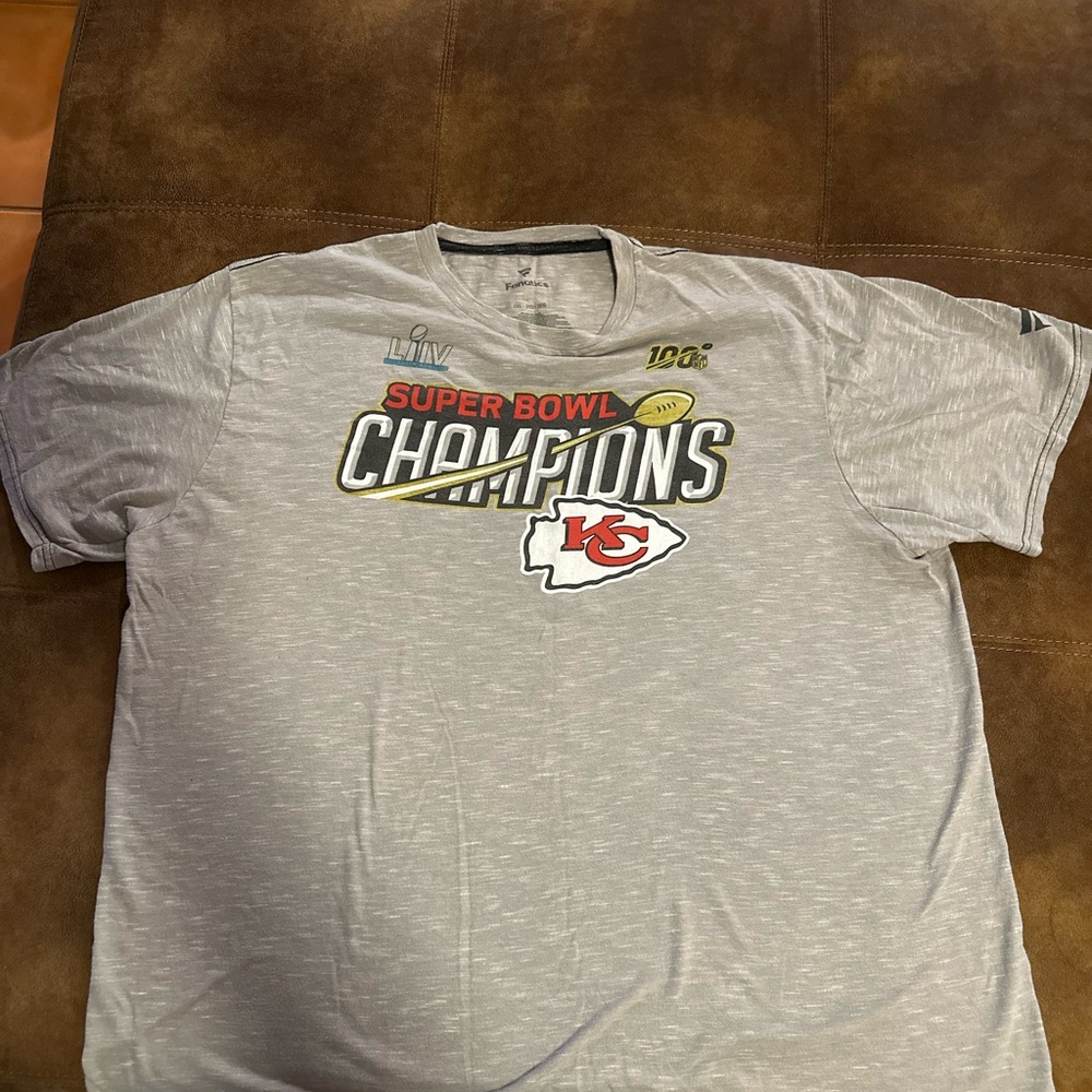 Fanatics, Gray, 2XL Kansas City Chiefs, Super Bowl 54